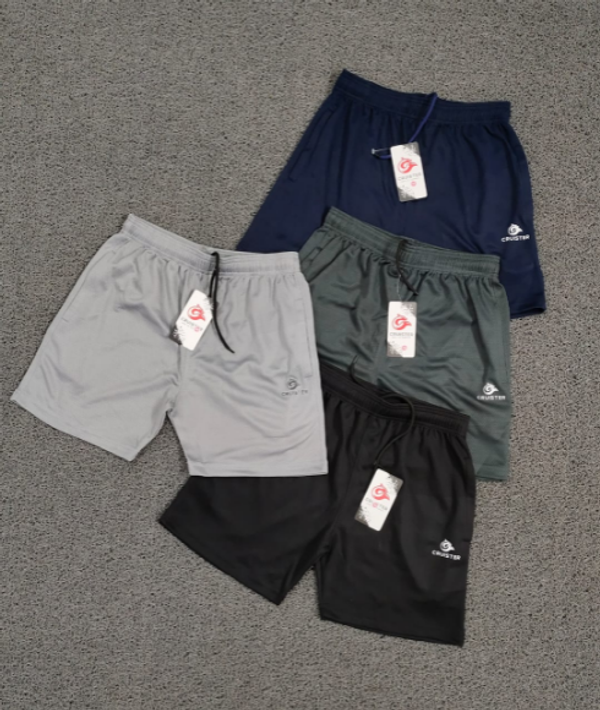 CR7001-Set Of 4 Pcs@195/Pc- Sports Football Knit Fabric Shorts-CR7001-AF23-S02-BLK - M-1, L-1, XL-1, XXL-1, Black